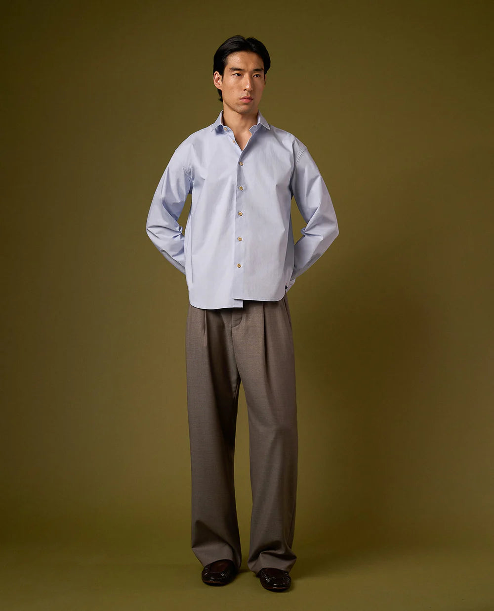 Regular Pure Linen Shirt - Blue