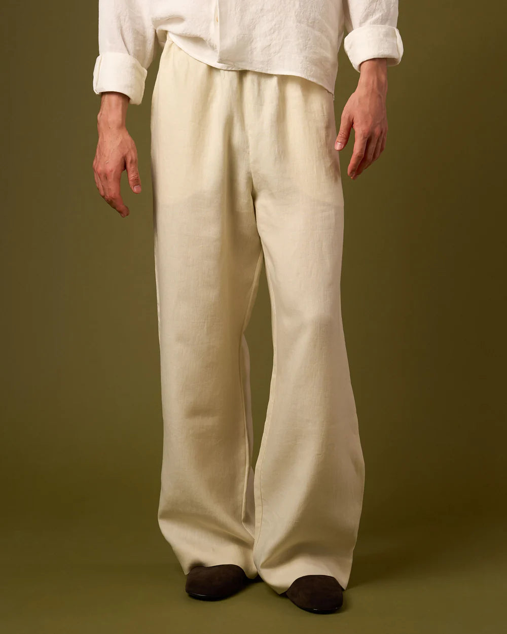 Pure Linen Relaxed Trousers