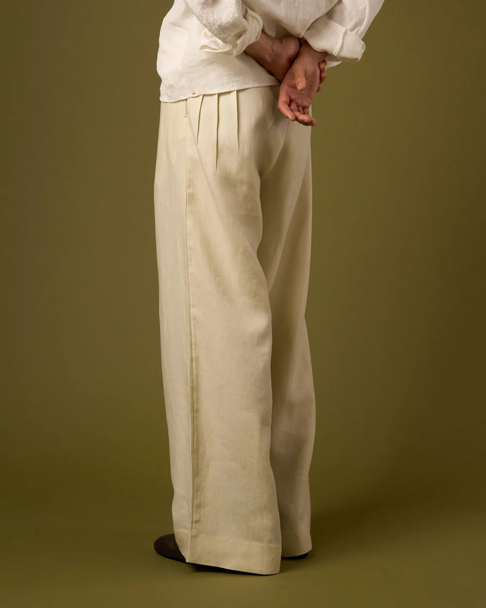Pure Linen Relaxed Trousers
