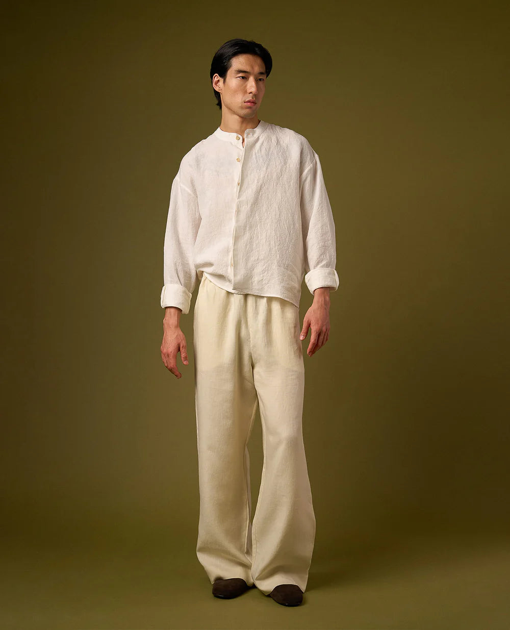Pure Linen Relaxed Trousers